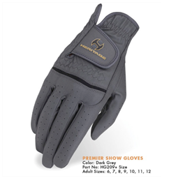Premier Show Glove - DARK GREY Str. 8 (UDGÅET)